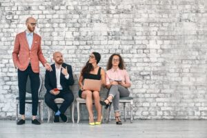 Successful team leader manager, CEO, market leader and another business leading concepts. Standing