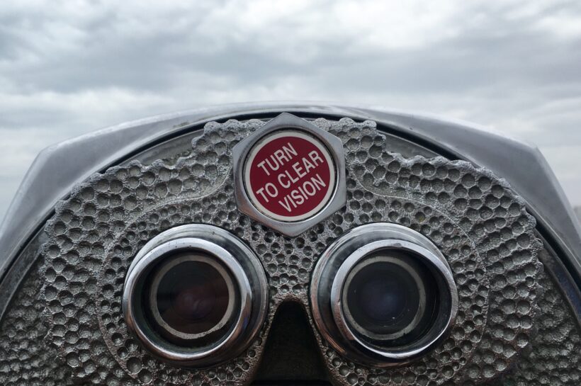Turn to clear vision written on view finder