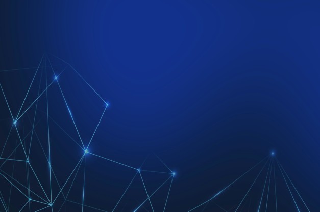 Connecting lines on a blue background illustration