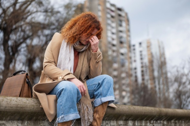 Woman in grief